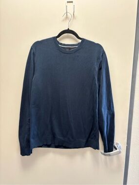 Banana Republic Size M Navy Blue Cotton-Cashmere Crewneck (0027)
